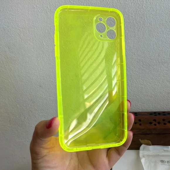 Neon Yellow iPhone 11 Pro Max Soft Case – Shockproof - Picture 2 of 5